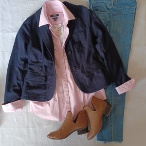 Talbots lightweight navy jacket